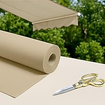 Byour3 - Fabrics for Shading Awnings Gazebo - Fabric by the Metre for Outdoors Made of Breathable Dralon Sun Shade Sun Shade Anti-UV for Pergola Sun Cover No PVC (Beige, 140 cm)