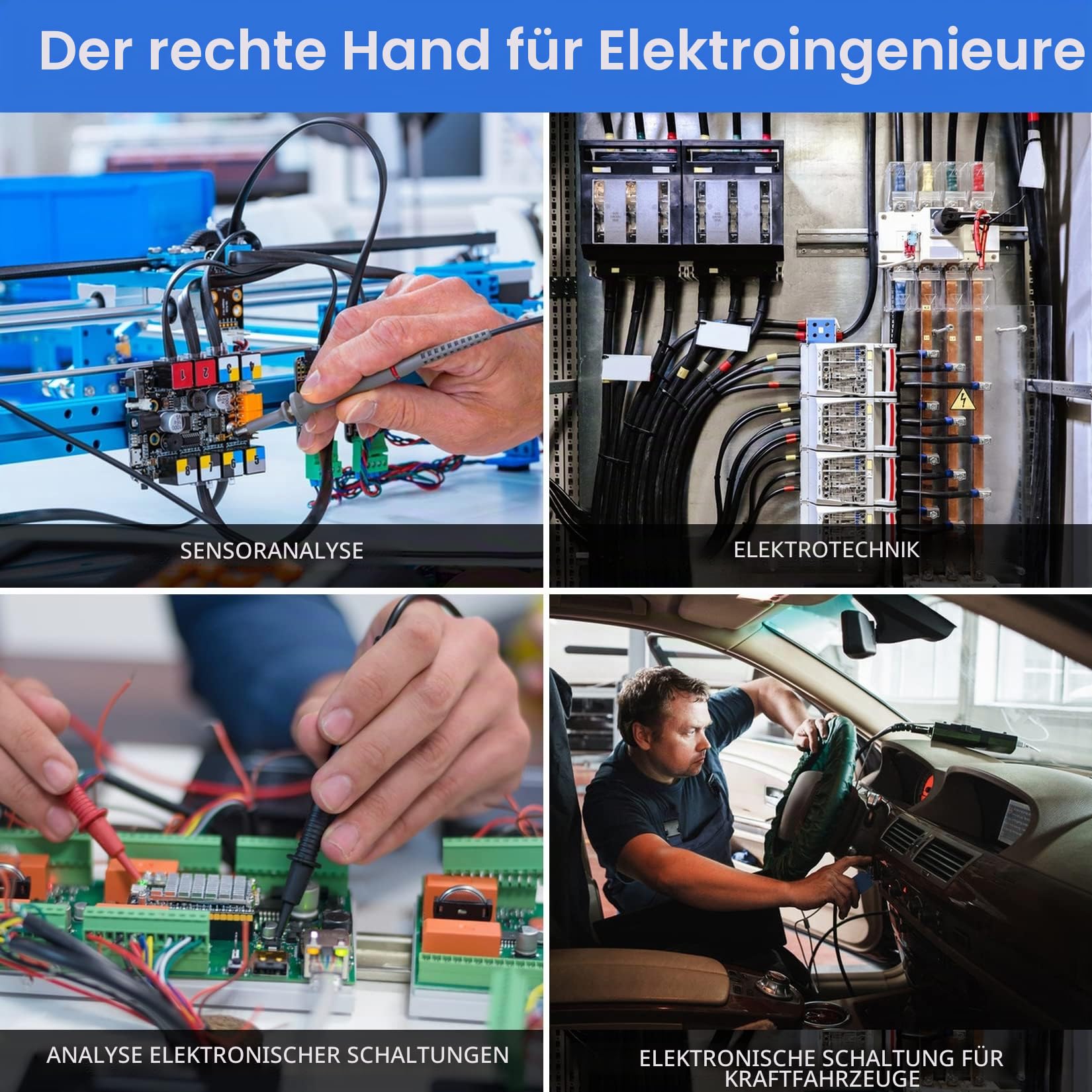 OWON HDS272 2 in 1 Handheld Oszilloskop, 70MHz Bandbreite USB Typ C mit 3,5 Zoll LCD Display, 20000 Zählungen Digital multimeter, 2 Kanal Digital Oszilloskop
