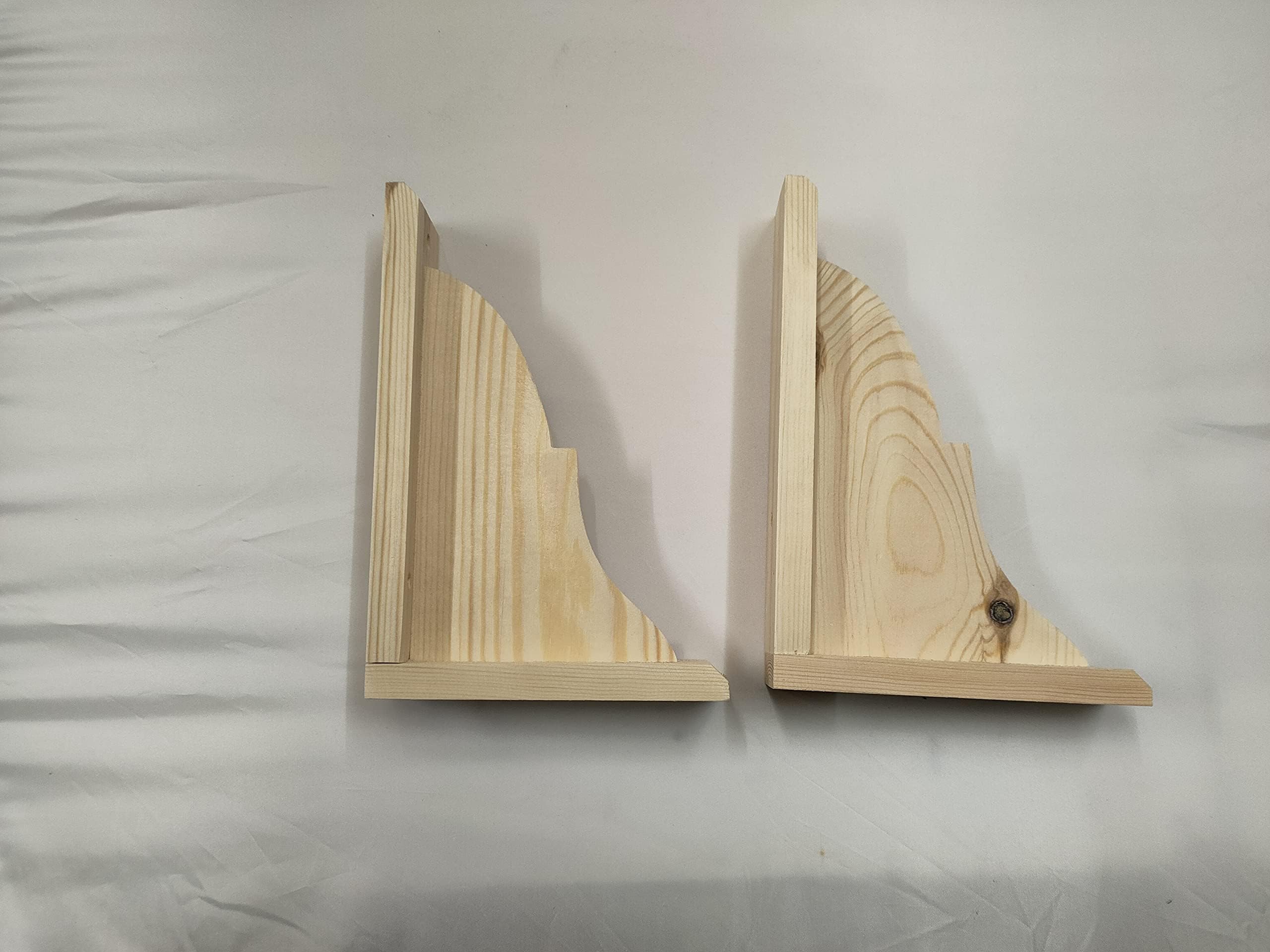2 x Pine Wooden Shelf Brackets Gallows Bracket 135mm x 200mm FREEPOST