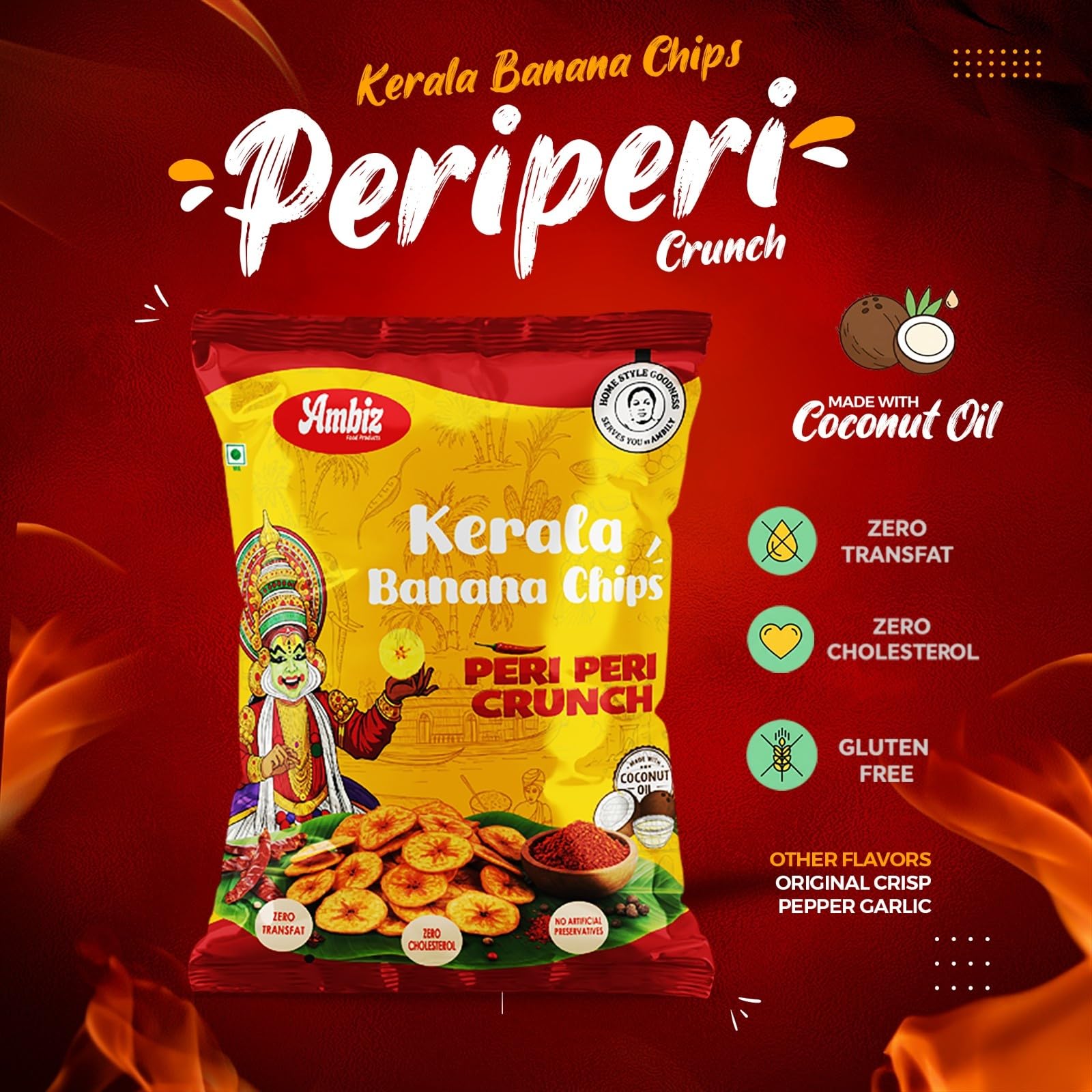 Ambiz Kerala Style Nendran Banana Chips | Peri Peri | Crispy