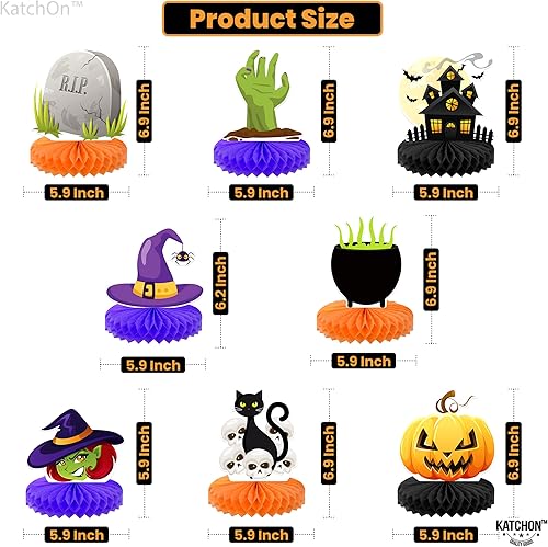 Miniatura 2 de KatchOn, Centros de mesa de Halloween para mesas, paquete de 8, centro de mesa de calabaza para decoraciones de mesa de Halloween, decoración de