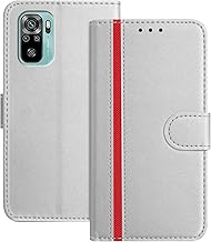 Case Compatible with Xiaomi Redmi Note 10 4G/Note 10S, PU Leather Wallet Flip Case [Magnetic Closure] [Shockproof Stand] Case for Redmi Note 10 4G (White)