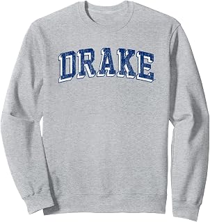 Drake Bulldogs Retro Arch Heather Gray Sweatshirt