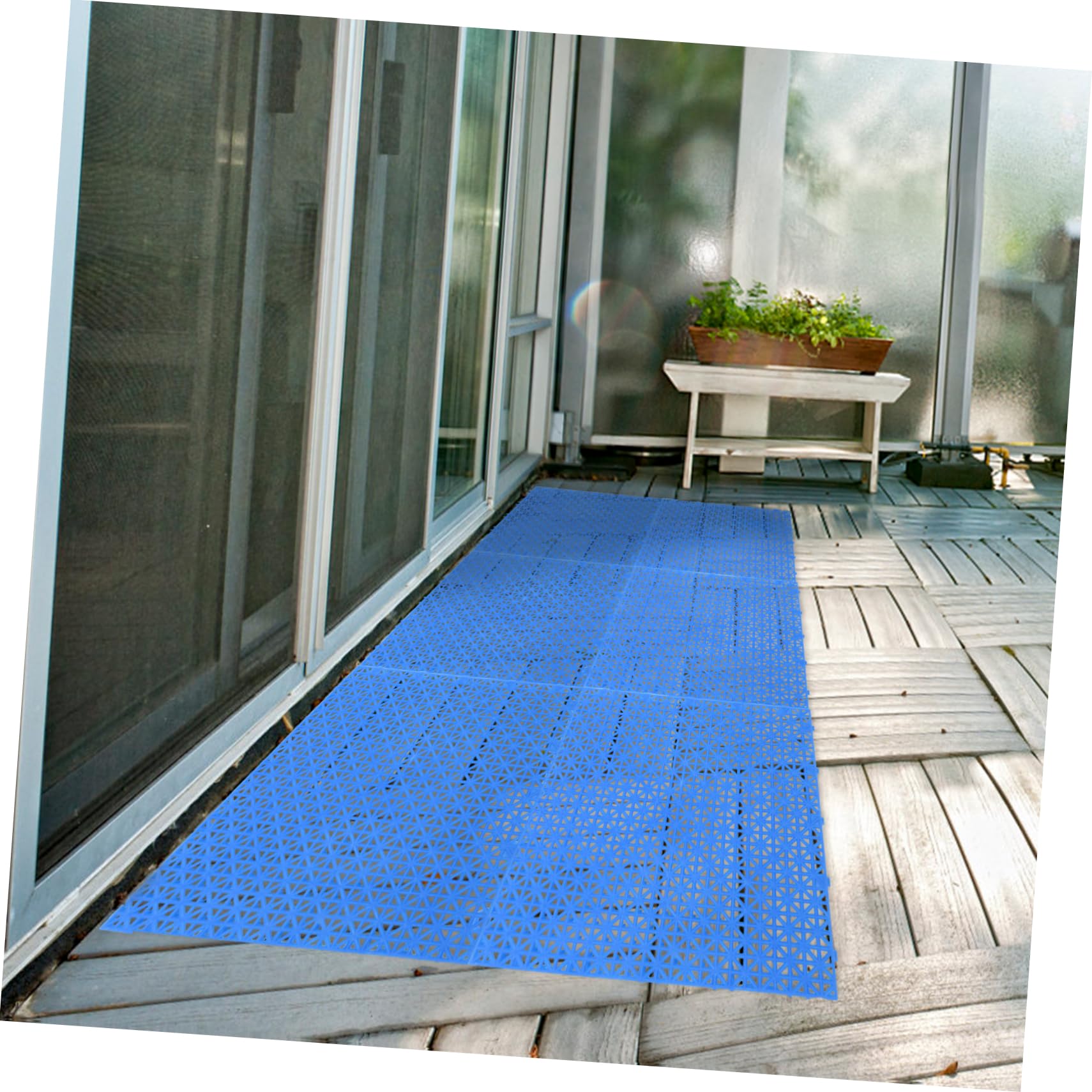 UPKOCH Suelo Deportivo para Exteriores de PP, Antideslizante Fácil Instalación, Encaje Modular para Patio y Balcón, 6 Piezas Varios Estilos