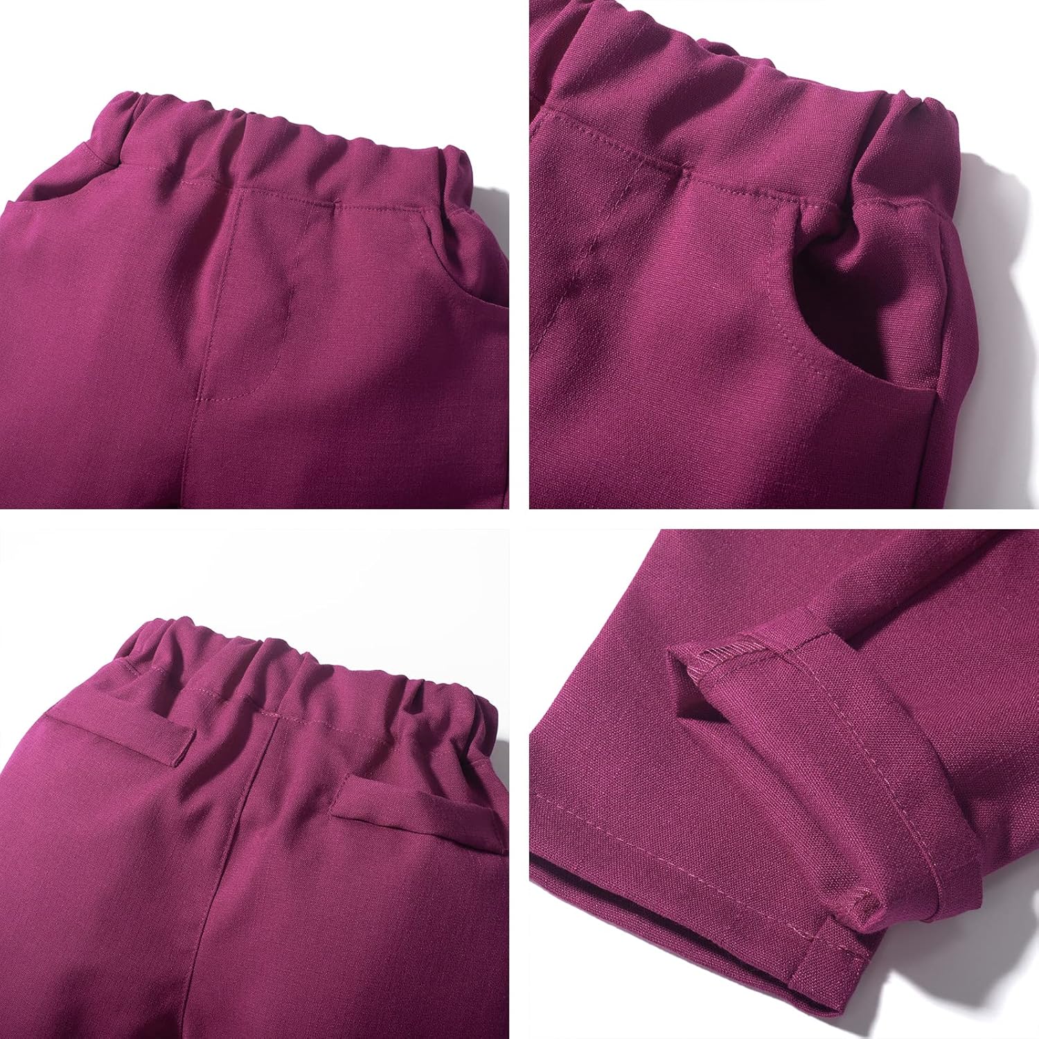 Yilaku Toddler Boy Dress Clothes, Kids Suits Sets, Boys Wedding Outfit, with Vest+Shirt+Pants+Bowtie 4Pcs - Image 5