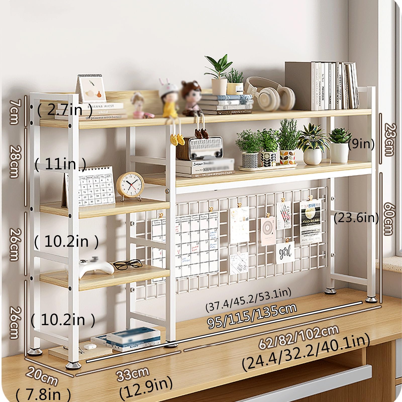 Libreria da scrivania, credenza per dormitorio Universitario, credenza per scrivania, credenza per scrivania, libreria con Pannello Forato per Studenti, credenza per scrivania con