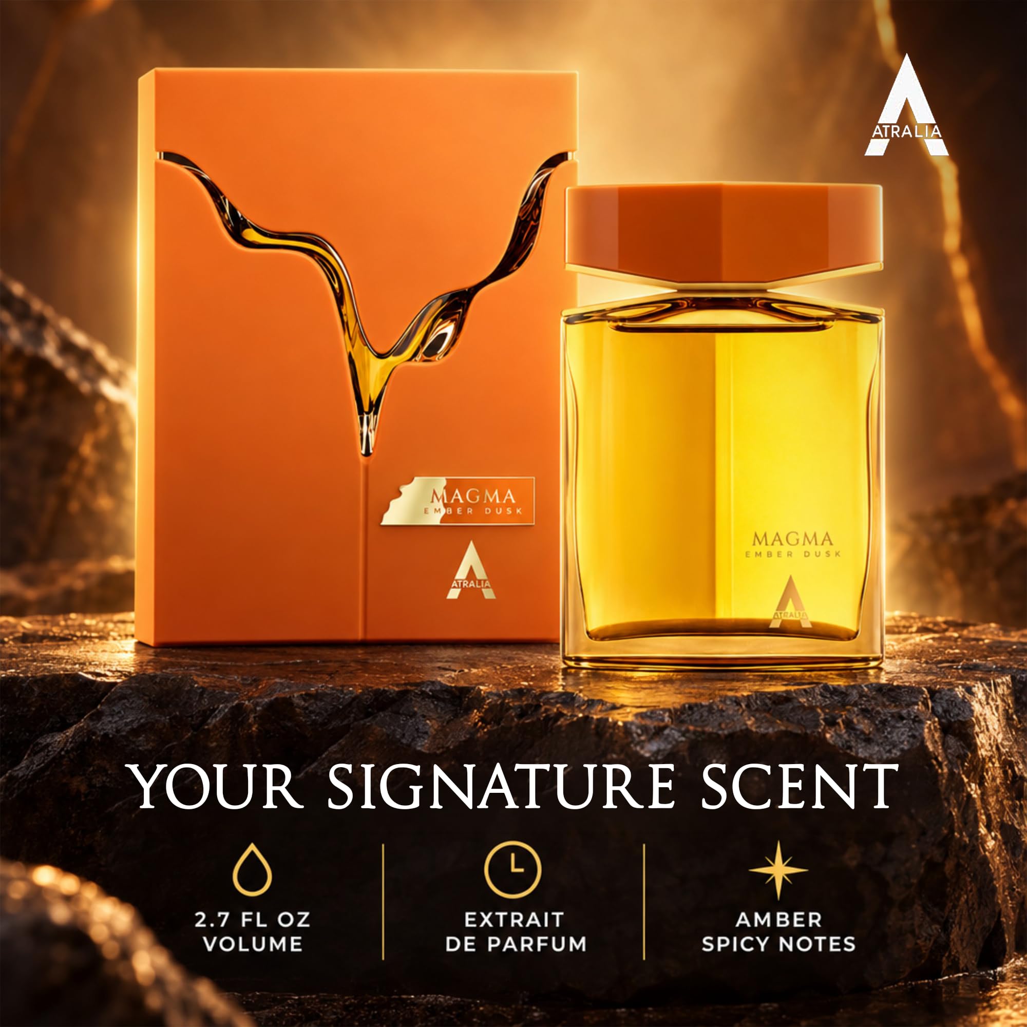 Amazon.com: Atralia Magma Ember Dusk Extrait de Parfum EDP 2.7 fl