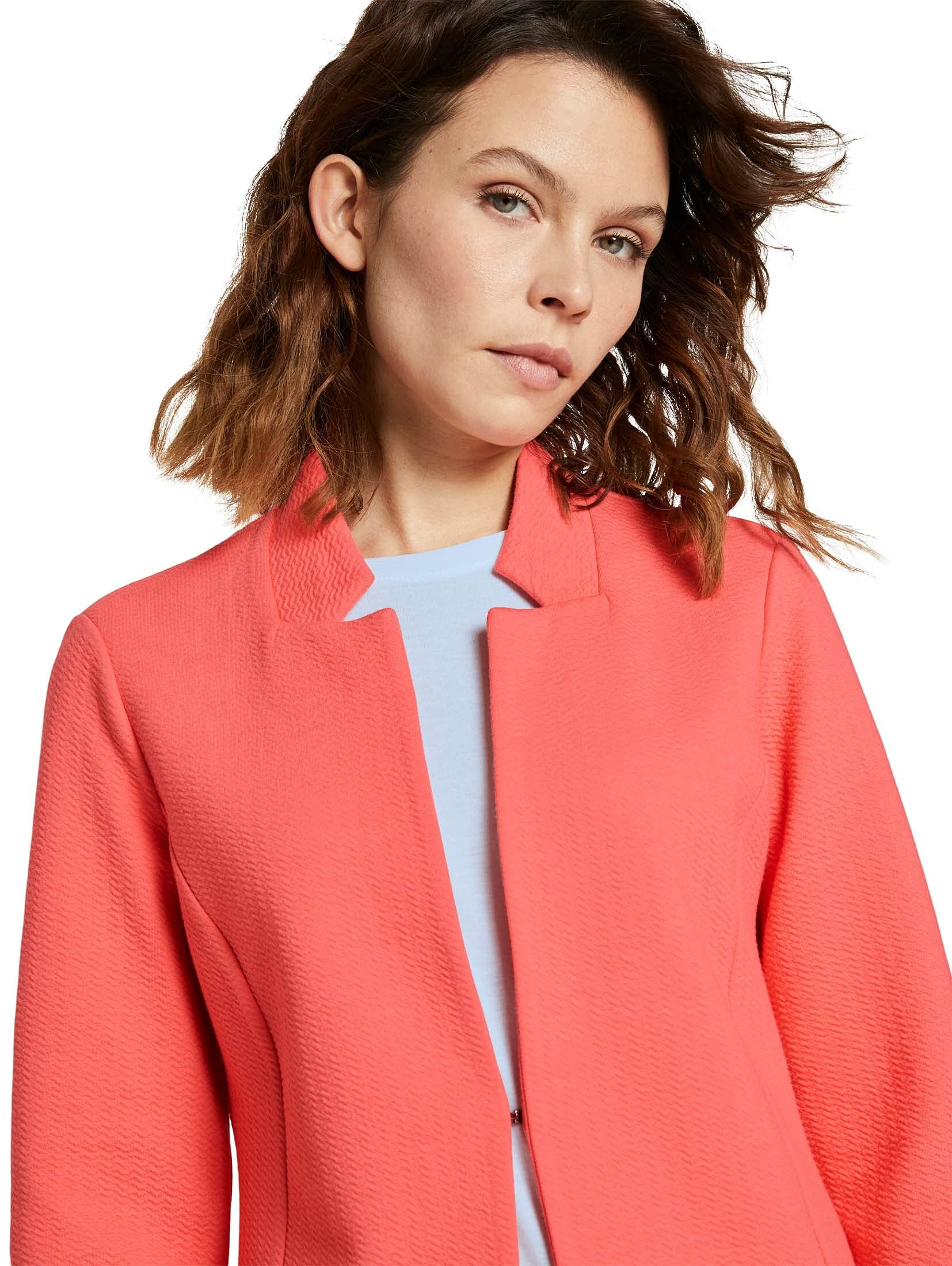 TOM TAILOR Damski Marynarka strukturalna 1024519, 26200 - Strong Peach Tone, L