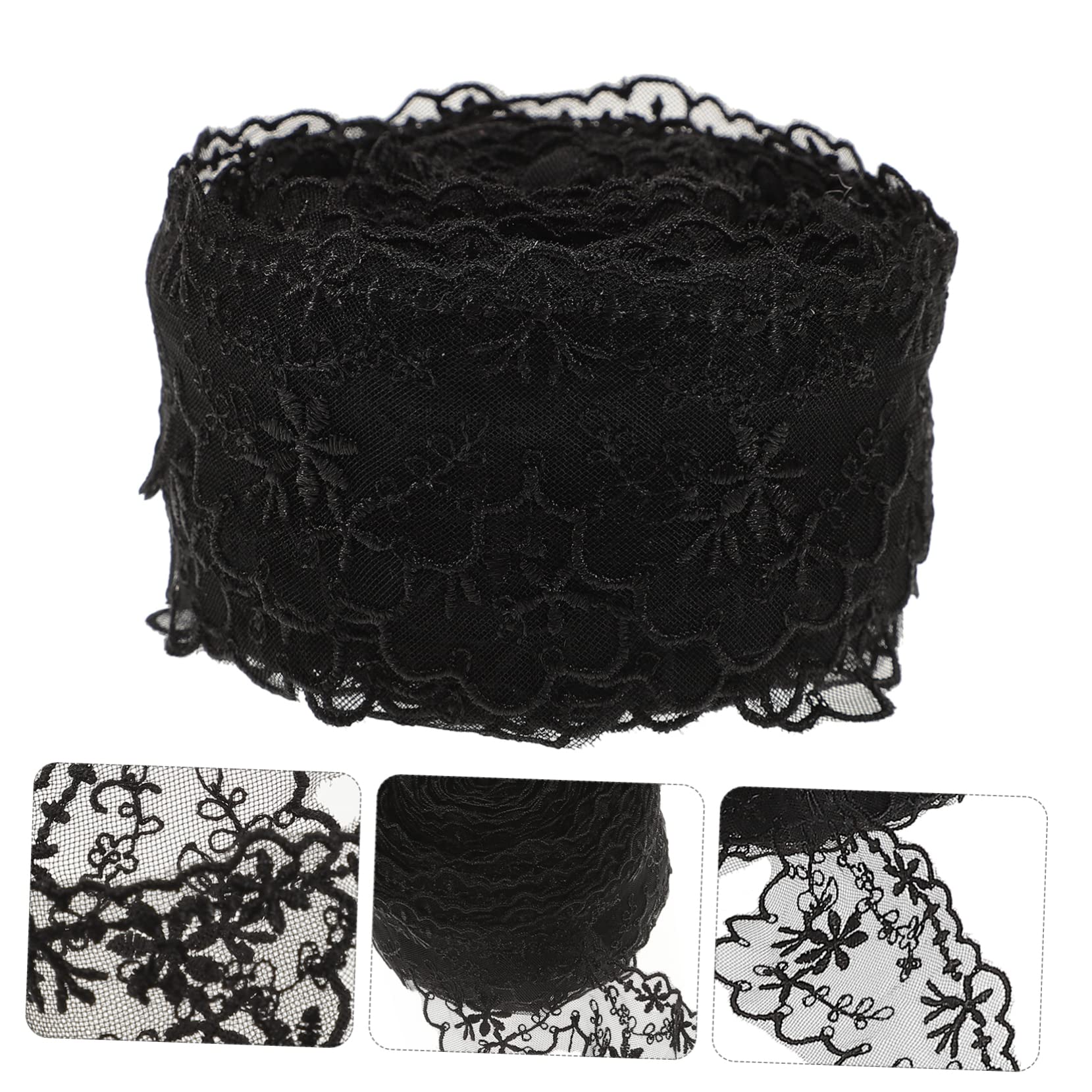 STOBOK 4rollos Encaje De Flores Para Ropa y Manualidades Ribete De Encaje Resistente Para Accesorio De Costura De Yardas
