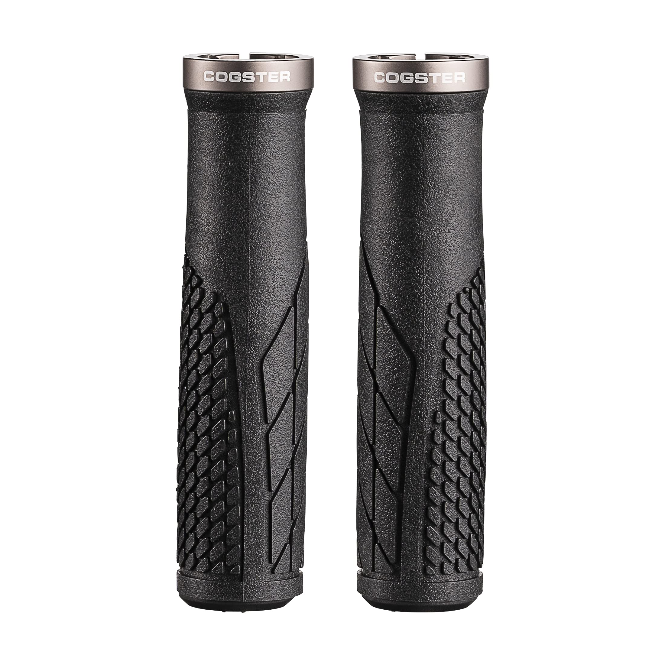Elega - Empuñaduras de goma ligeras para manillar de bicicleta XC, MTB, BMX (negro)