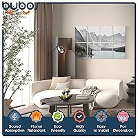 Vista 100 de BUBOS - Paquete de 8 paneles acústicos artísticos y autoadhesivos de insonorización, 48 x 32 pulgadas, acondicionamiento acústico y decorativos