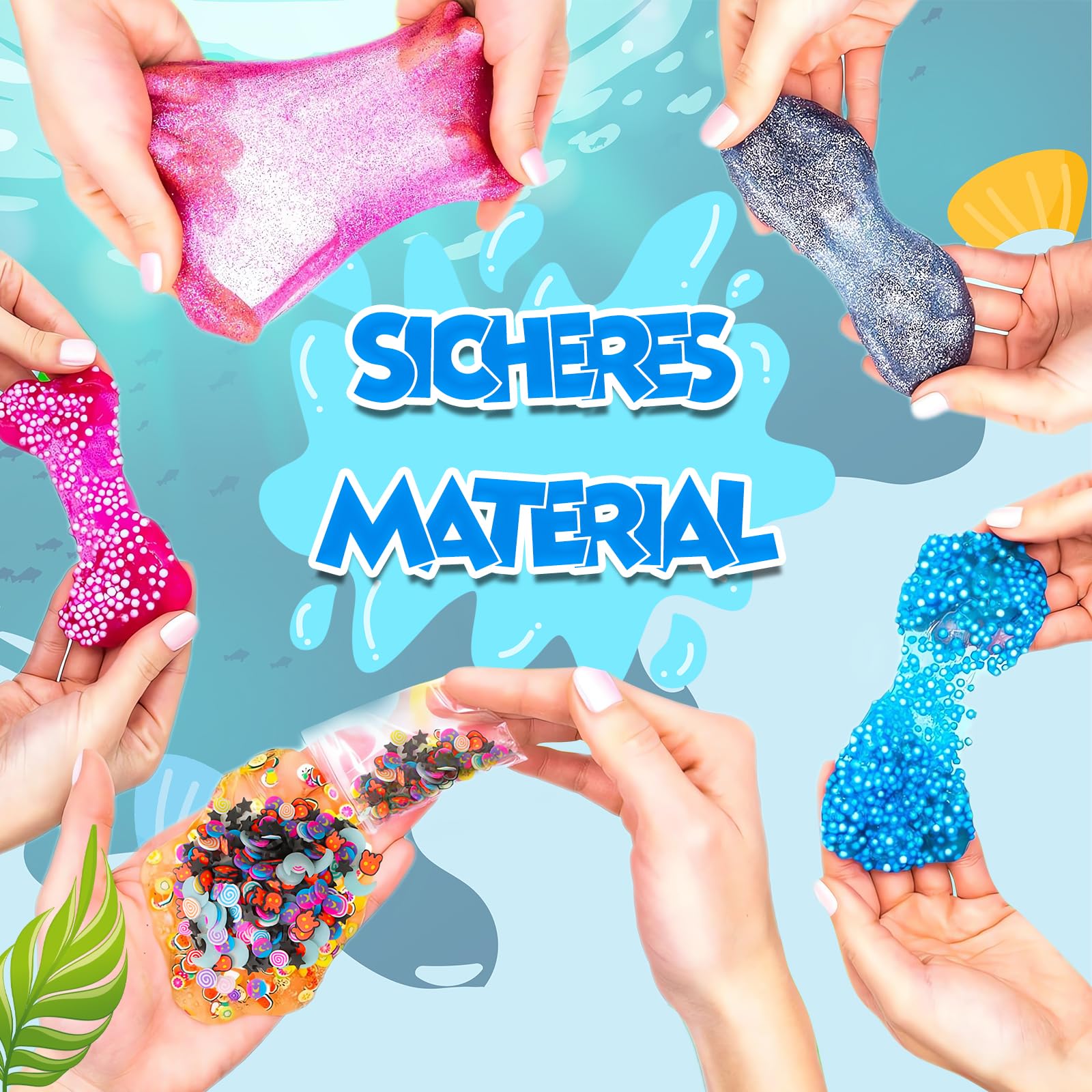 6 Pack Slime Making Kit with Fun Accessories, Soft Non-Sticky Fluffy Butter Cloud Slimes - Image 4