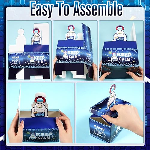Miniatura 4 de Seajan 36 cajas de fiesta de videojuegos, cajas de regalo para fiestas de juegos, cajas de regalo con temática de juegos, cajas de dulces para