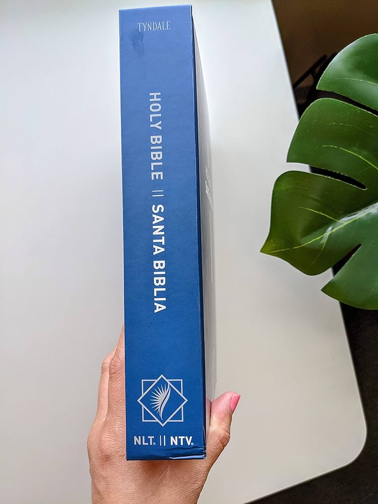 Bilingual Bible / Biblia bilingüe NLT/NTV (Hardcover, Blue