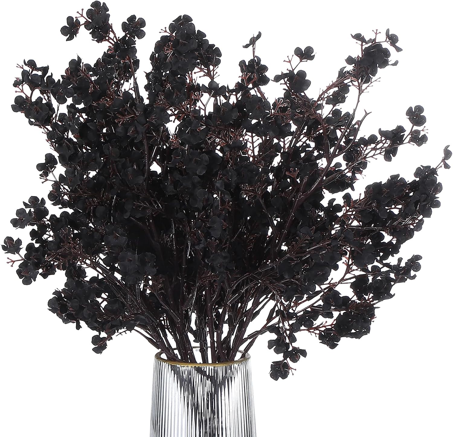 PATIKIL Artificial Flowers, 9pcs European Fake Flowers DIY Bouquet Fake Floral for Home Garden Kitchen Decor Wedding Party Decoration Black