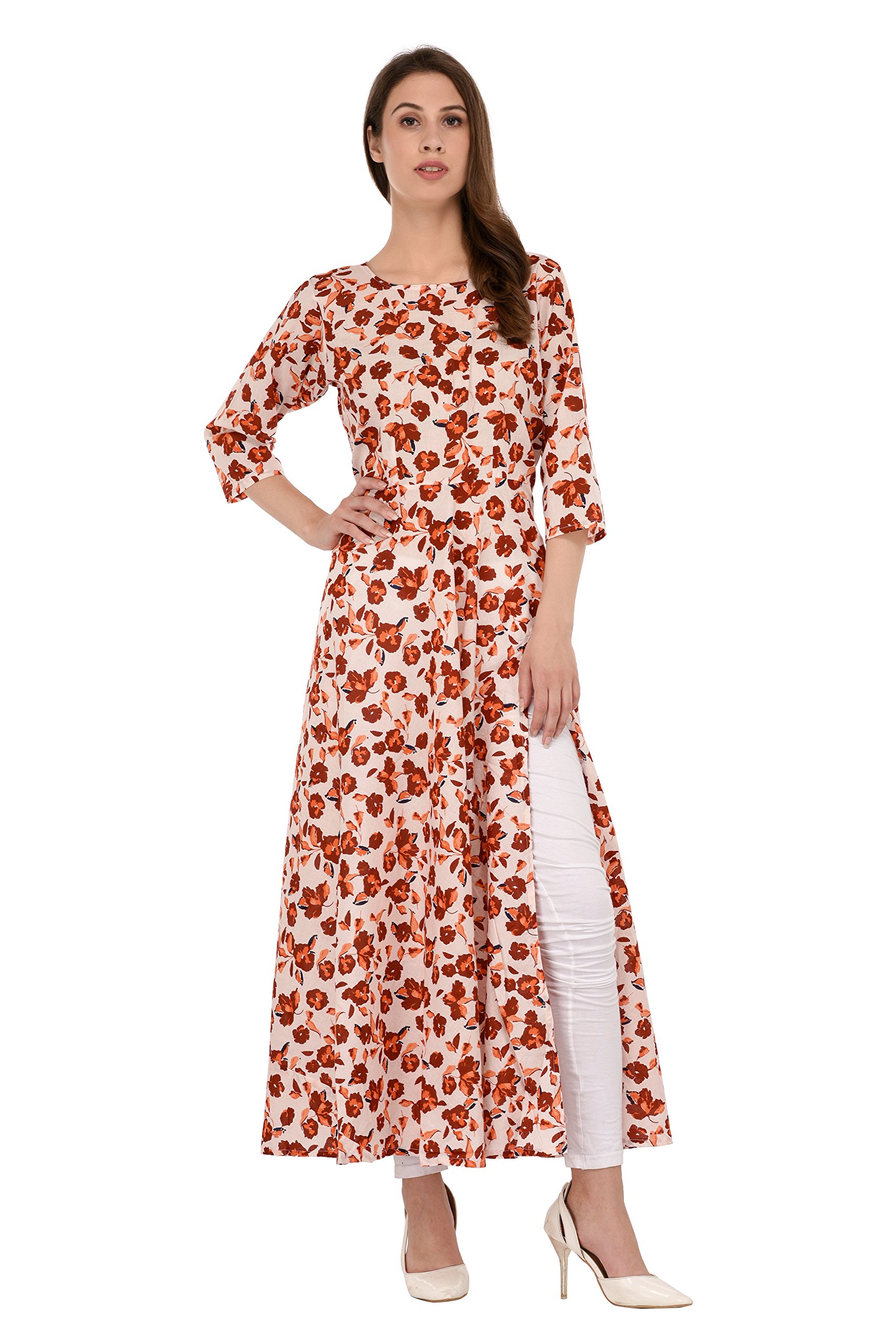 VGANG Women's Cotton Anarkali Kurta