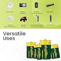 Vista 4 de GoGreen Power (24001) - Pilas alcalinas AA ecológicas, sin plomo, cadmio o mercurio, paquete de 4