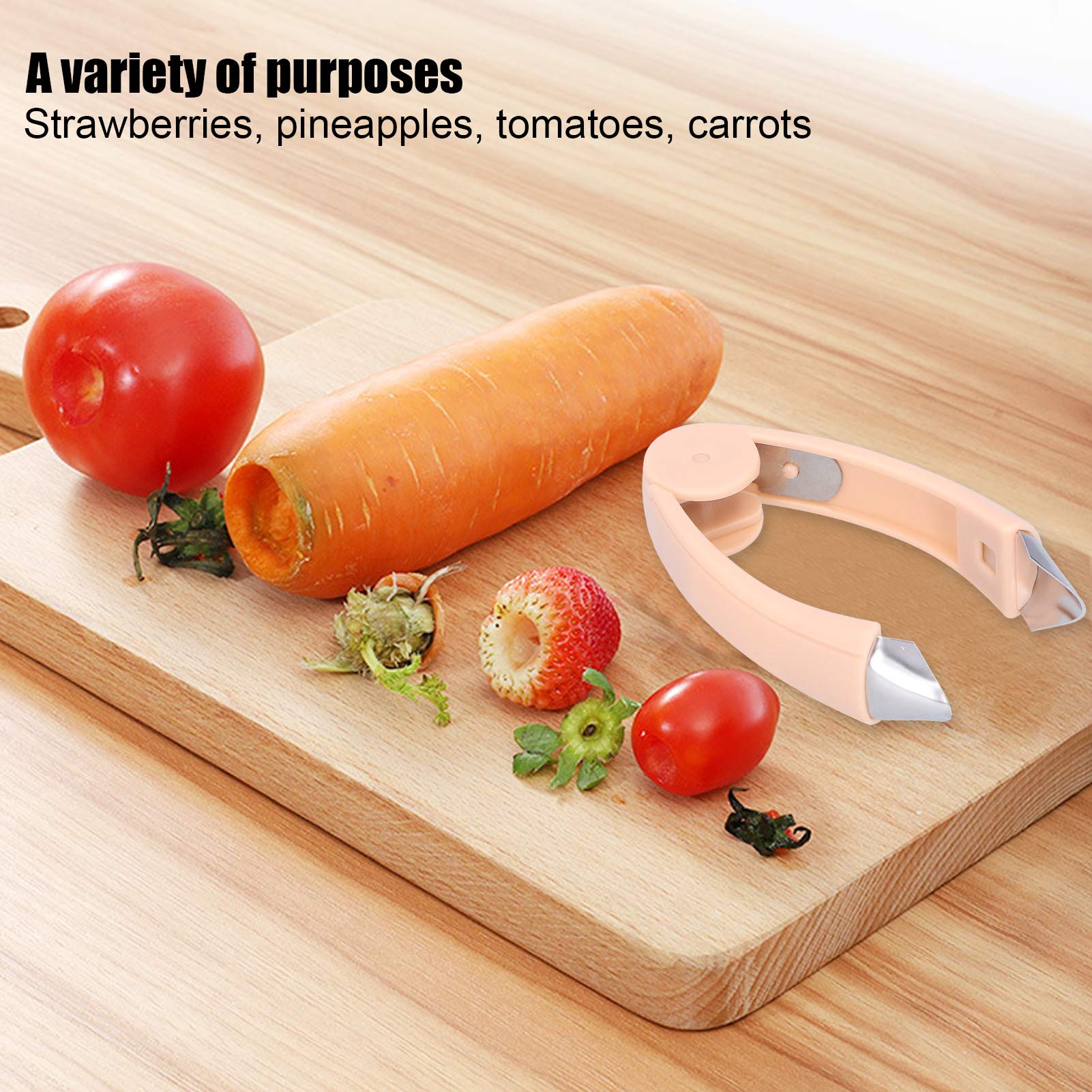 Strawberry Huller Stem Remover, Potato Corer, fruit Corer, Tomato Corer, Fruits and Vegetables Eye Peeler, Stainless Steel Huller, Portable Kitchen Gadget, Portable Kitchen Gadget