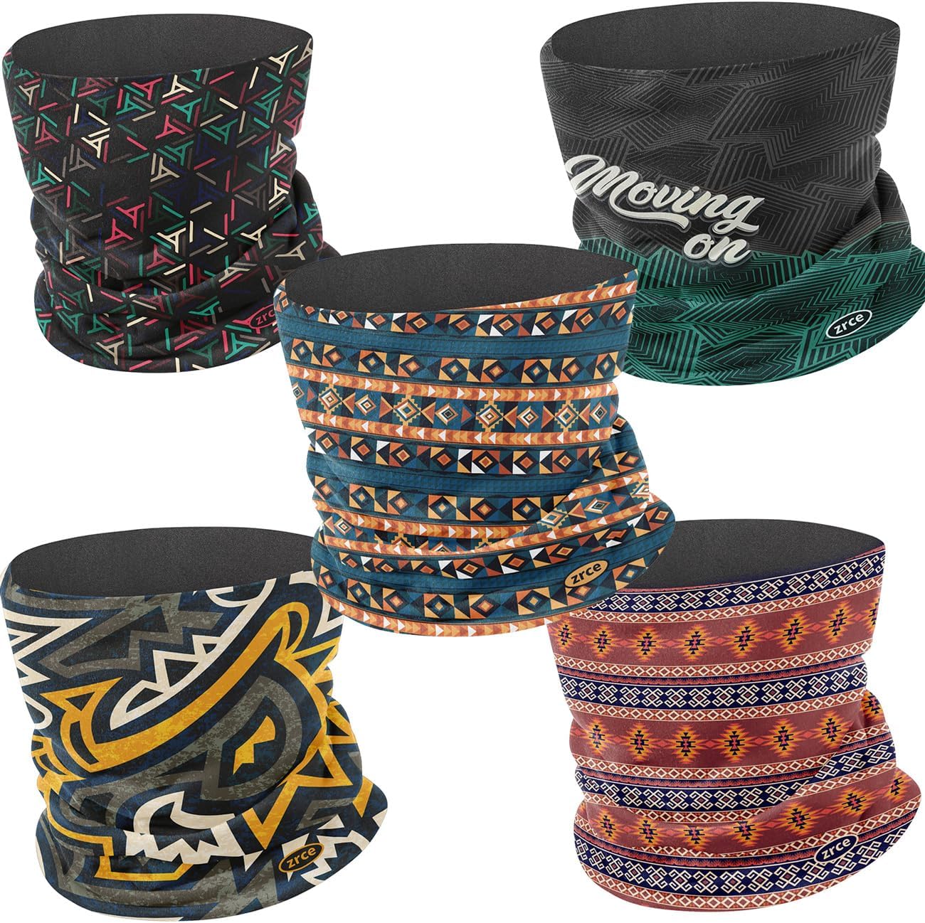 Red Plume Winter Neck Warmer Gaiter Sets Fleece Face Mask Windproof Thermal Neck Cover Cold Weather for Skiing Cycling Riding