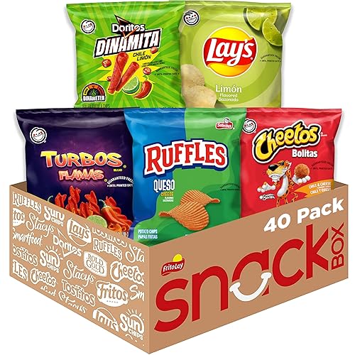 Vista 13 de Frito Lay Flamin' Hot - Paquete variado de aperitivos picantes, 6 sabores individuales Cheetos, Doritos, Chester's & Funyuns (40 unidades)