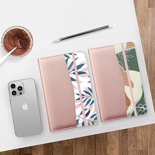 Miniatura 3 de Libreta para camarera, de piel sintética, lindo libro de camarera rosa con 1 bolsillo con cremallera para dinero, libreta de servidores con 9