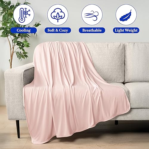 Miniatura 3 de PAVILIA Manta refrescante para personas que duermen con calor, manta ligera de verano para cama, manta refrescante para sudores nocturnos que
