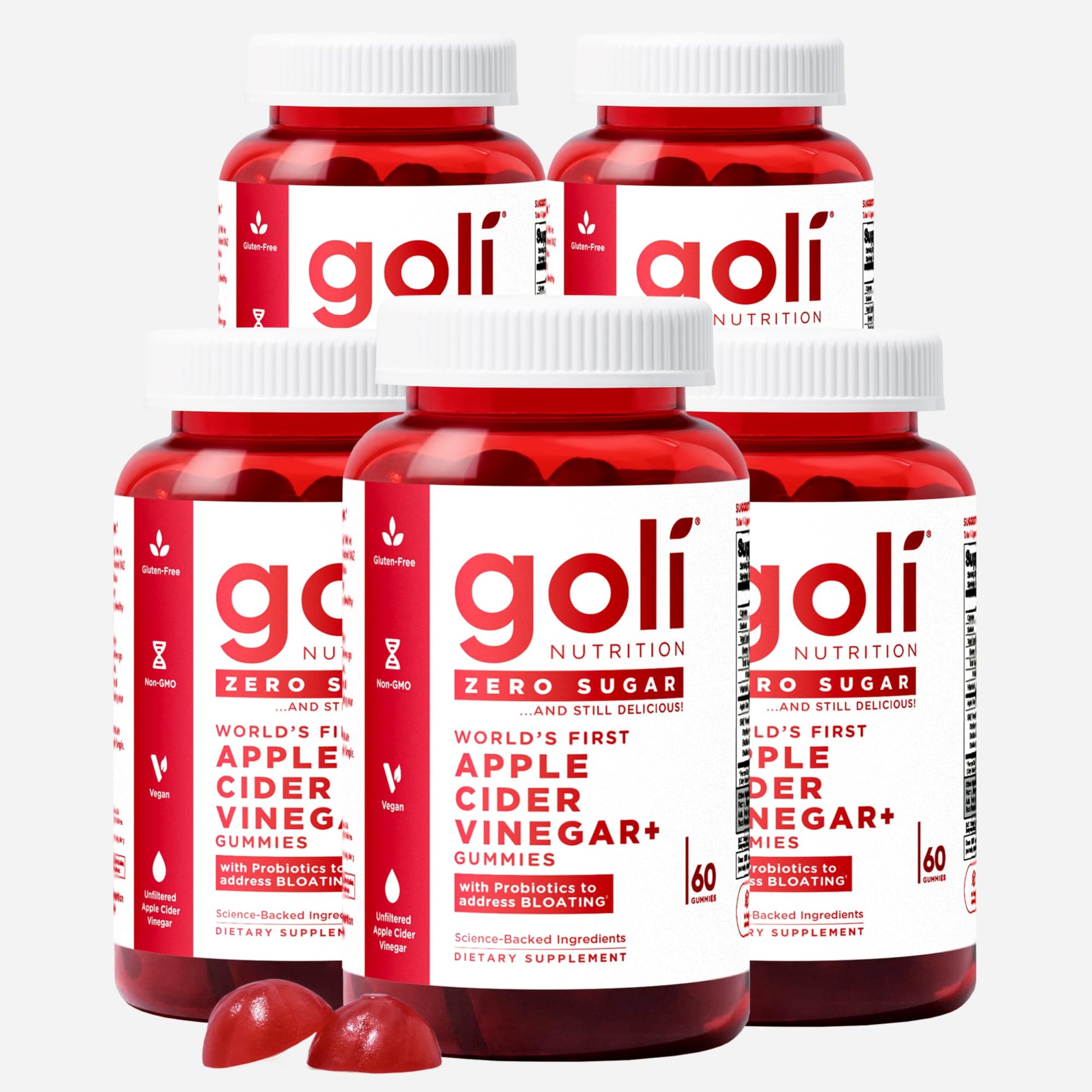 Goli Zero Sugar Apple Cider Vinegar Gummies - ACV with Vitamin B12 and Probiotics - No Sugar Alcohols - Vegan, Keto-Friendly, Gluten-Free — Amazon image 8