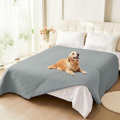 Miniatura 92 de hyha Manta impermeable para perro, manta suave para cama de perro, manta para mascotas, funda de sofá impermeable lavable para perros, fundas Gris