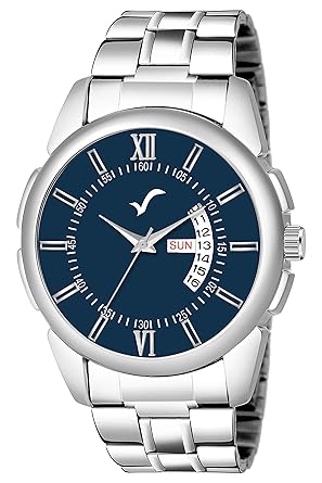 WRIGHTRACK New Generation Analog Day Date Functioning/Working Stainless Steel Chain Watch for Men & Boys
