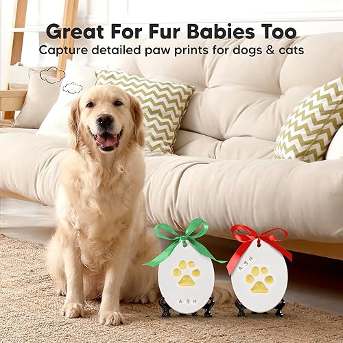 Miniatura 6 de Kit de huellas y manos para bebés para niñas y niños, kit de adorno personalizado de huellas de bebé, regalos de recuerdo para recién nacidos para