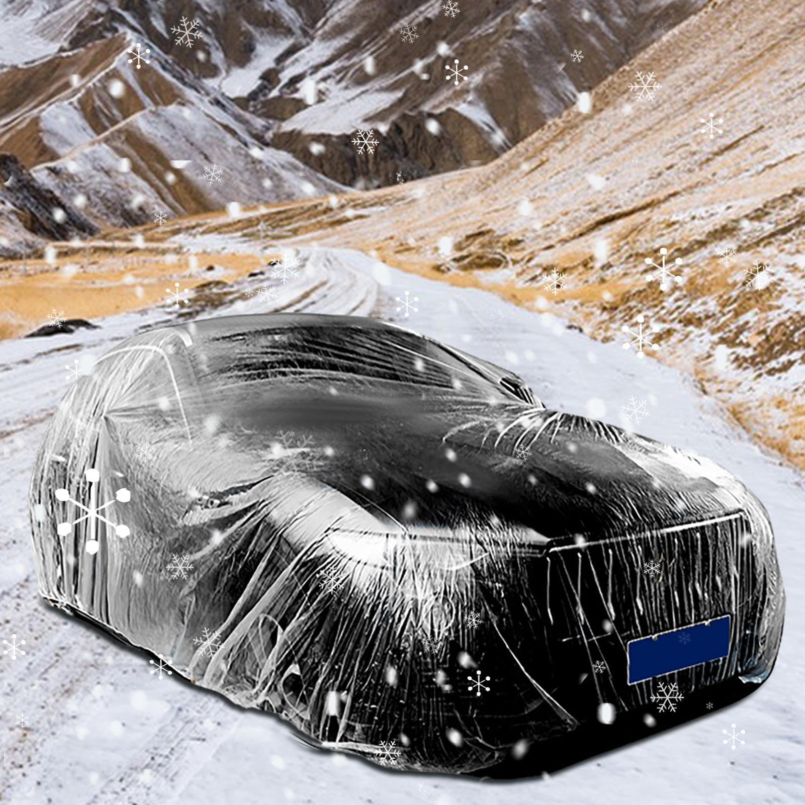 Clear Car Cover – Car Cover, Protective Coverr | Impermeable Film, Outdoor Vehicle Covers for Clears Shockproof Covers, Full Wind and Sun Protection
