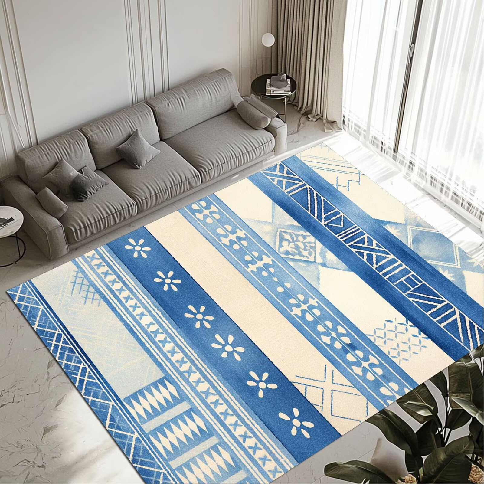 Grand tapis de chambre adulte imperméable et lavable pour cuisine