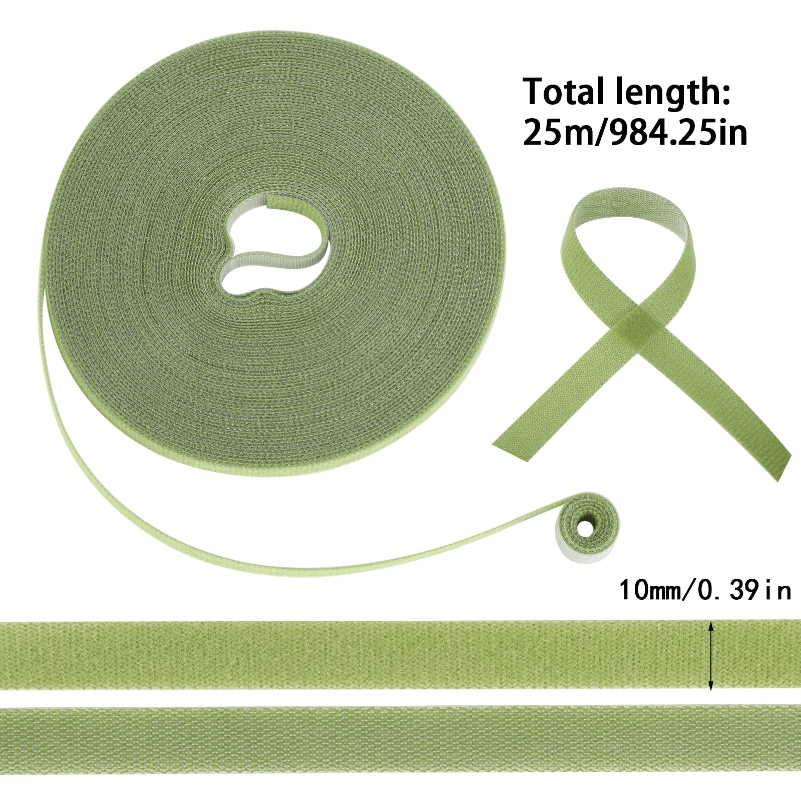 Attache Plantes 10m – Bande Nylon Vert Pour Tuteurer Et Guider Plantes Grimpantes – Jardinage Extérieur - 6
