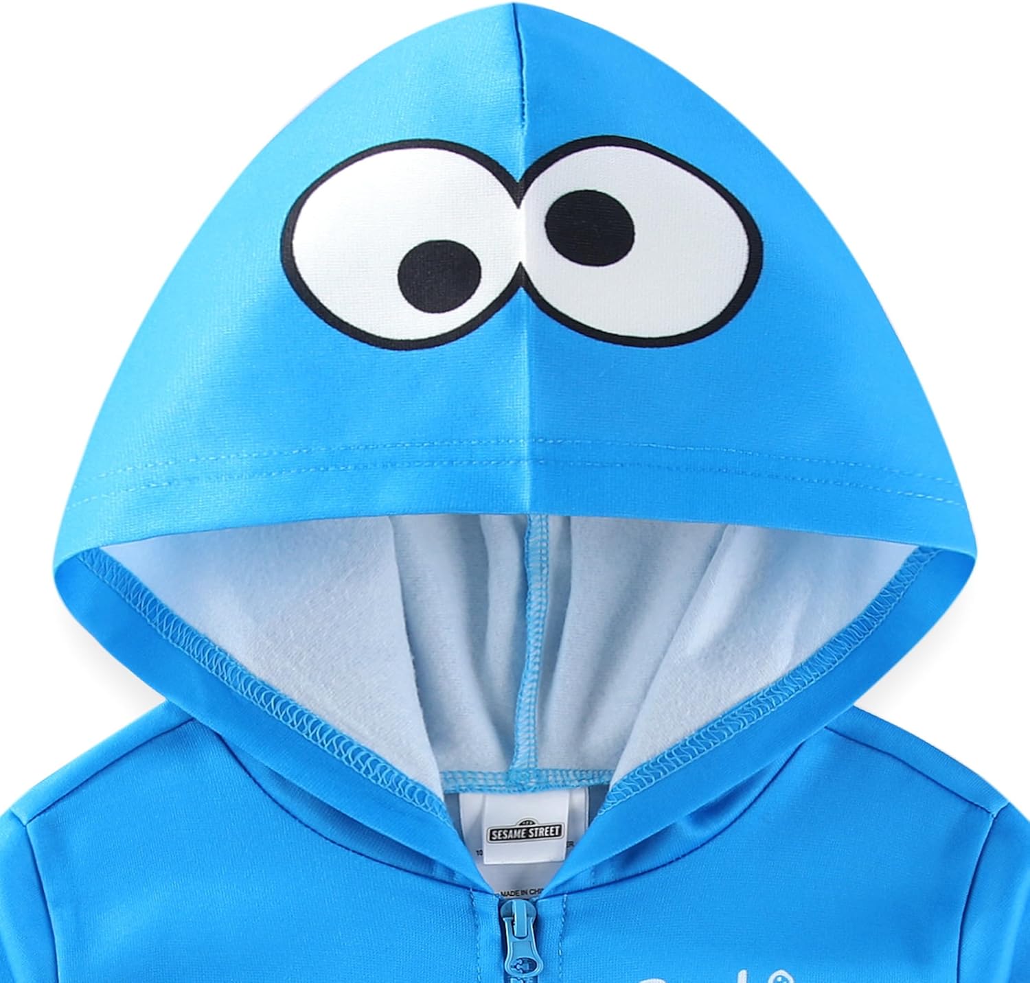Sesame Street Elmo and Cookie Monster Boys Full Zip Up Hoodie for Toddler - Image 2