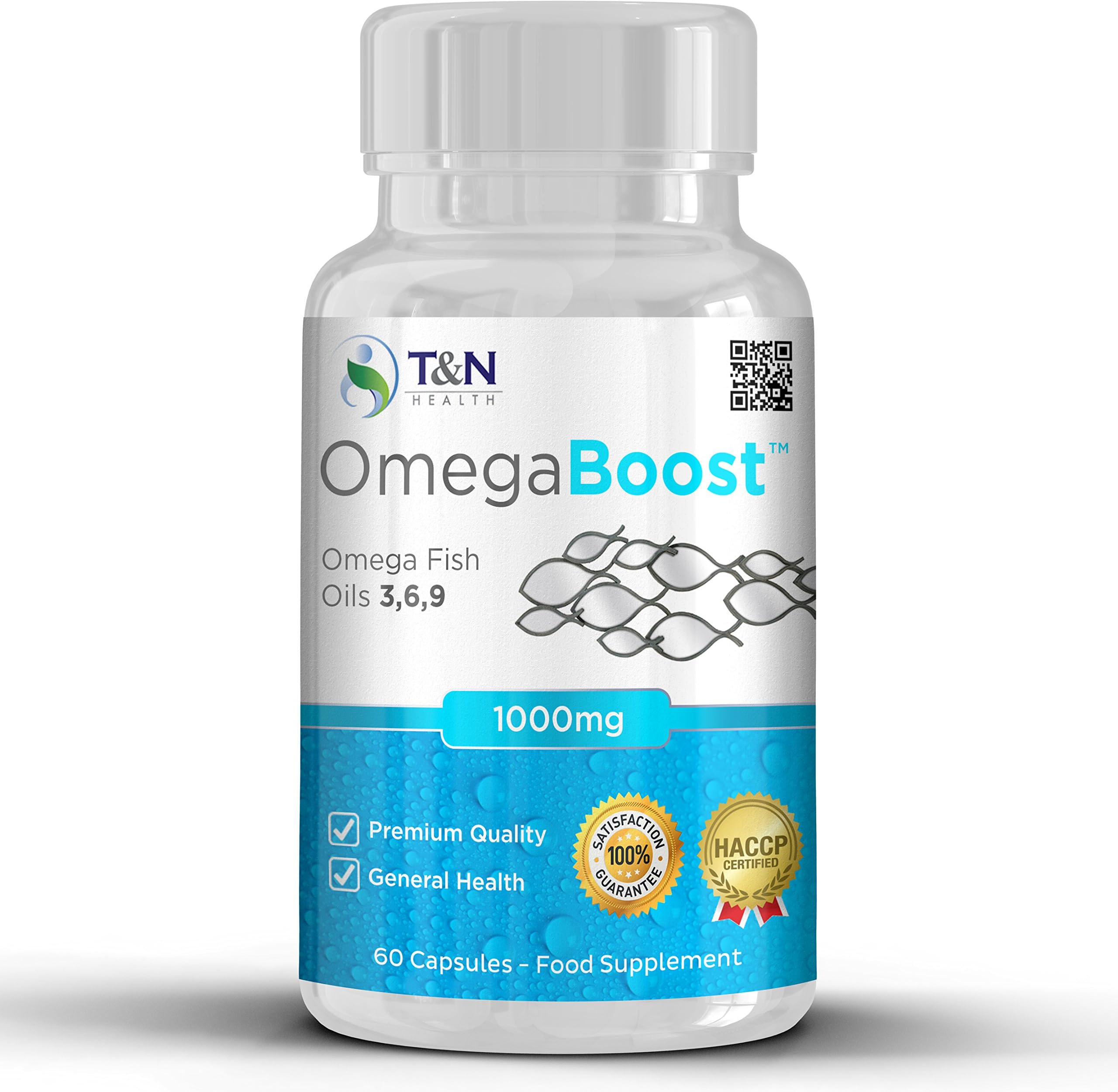 Omega 3 6 9 Fish Oil 1000mg Capsules - Purchase with Confidence from TN Health 100% Safe from Impurities - Money Back Guarantee.