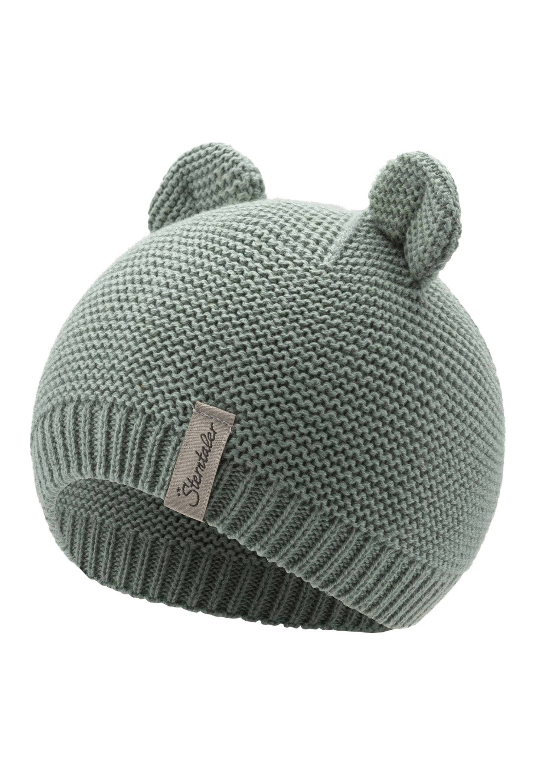 Knitted hat with ears, GOTS