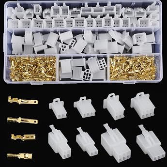 Pack of 480 Cable Connectors 2 3 4 6 Pin Blade Receptacles 2.8 mm Pitch Male Female Plug Housing Pin Header Crimp Cable Connector Cable Lugs for Car Motorcycle