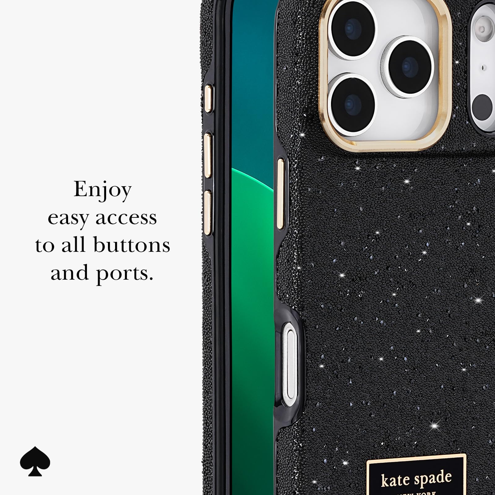 ケイトスペード Crystal Pave iPhone17Proケース Amazon.com: Kate Spade New York iPhone 17 Pro Case