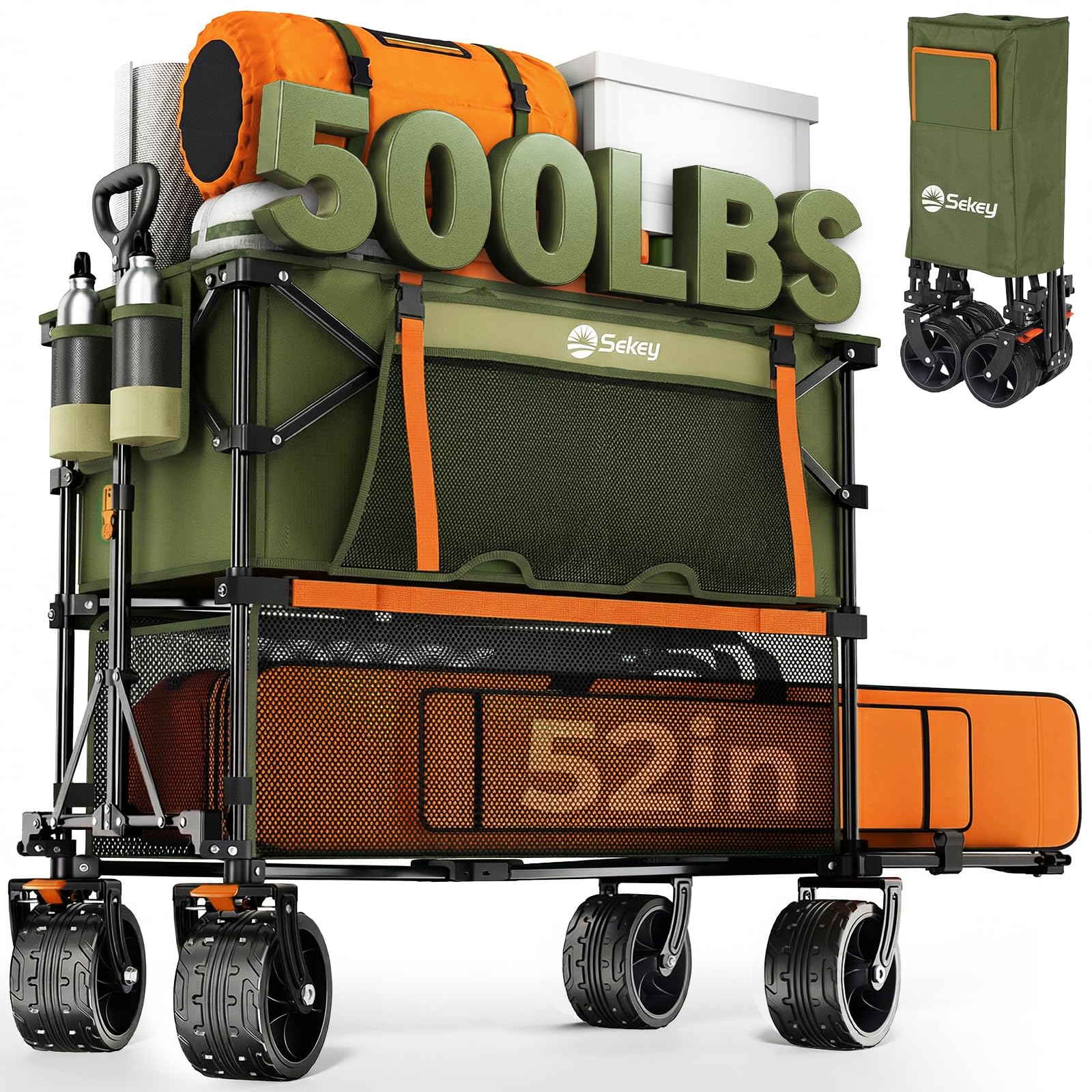 Amazon.com : Sekey 400L Double-Decker Wagon, 500 lb Capacity, 50