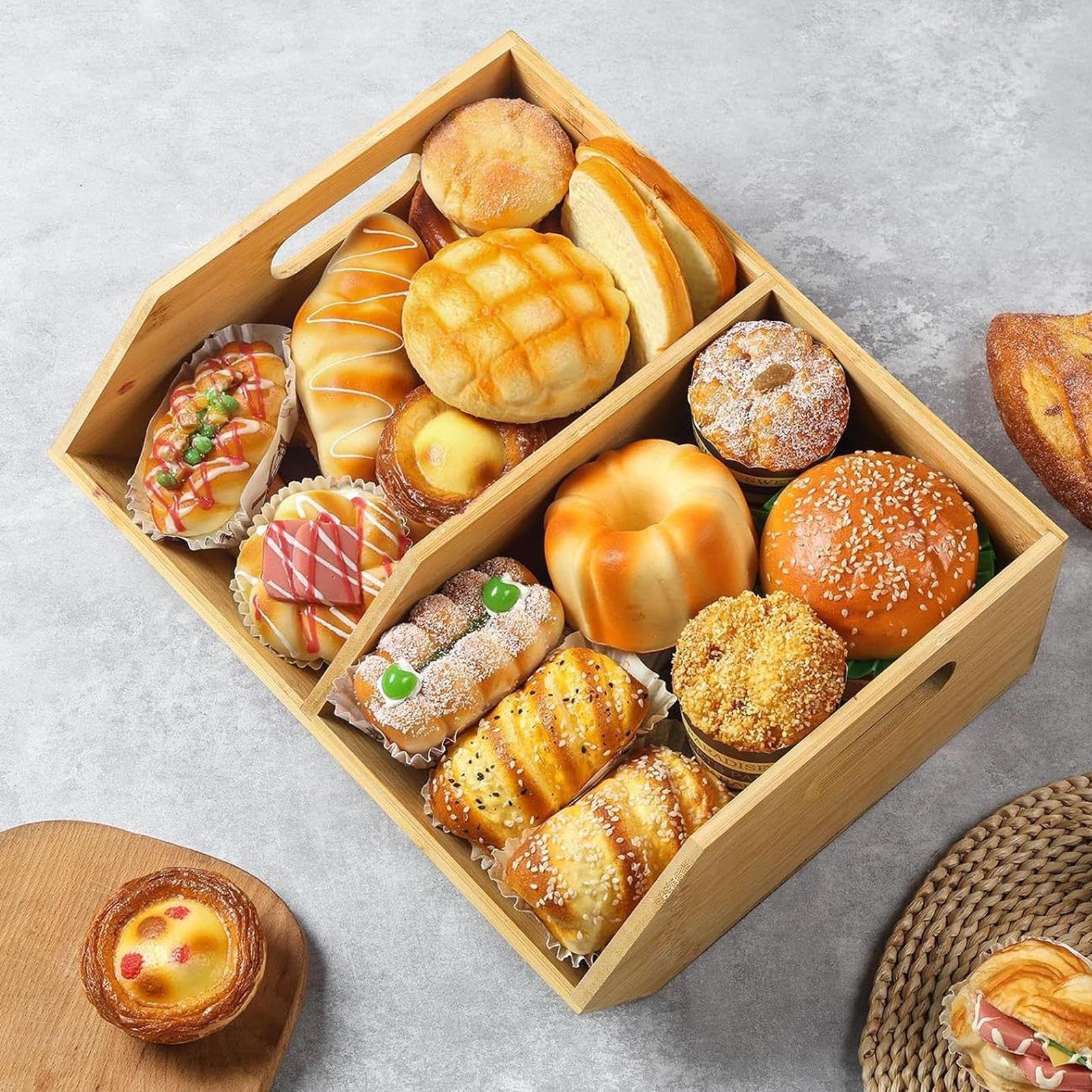 Organizzatori Per La Dispensa E La Conservazione Contenitore In Legno | Cestini Per L'Organizzazione Della Dispensa Adatto per Cucina Bagno Alimenti Casa Patata Snack Cipolla
