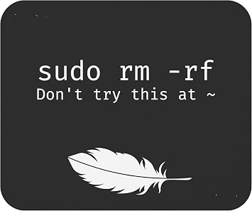 Funny Mousepad Joke Gag Gift - sudo rm -rf - Funny Linux sysadmin Command line Developer Programmer 9Inch Mouse Pad Mouse Mat