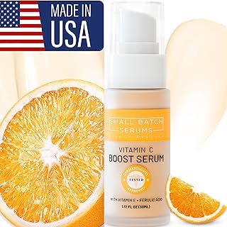 Vitamin C Brightening Face Serum - Enhanced Vitamin C Skin Formula with Hyaluronic Acid, Ferulic Acid & Vitamin E for Anti-Aging & Anti Wrinkle Glowing Face Serum for Women - Made in California, USA