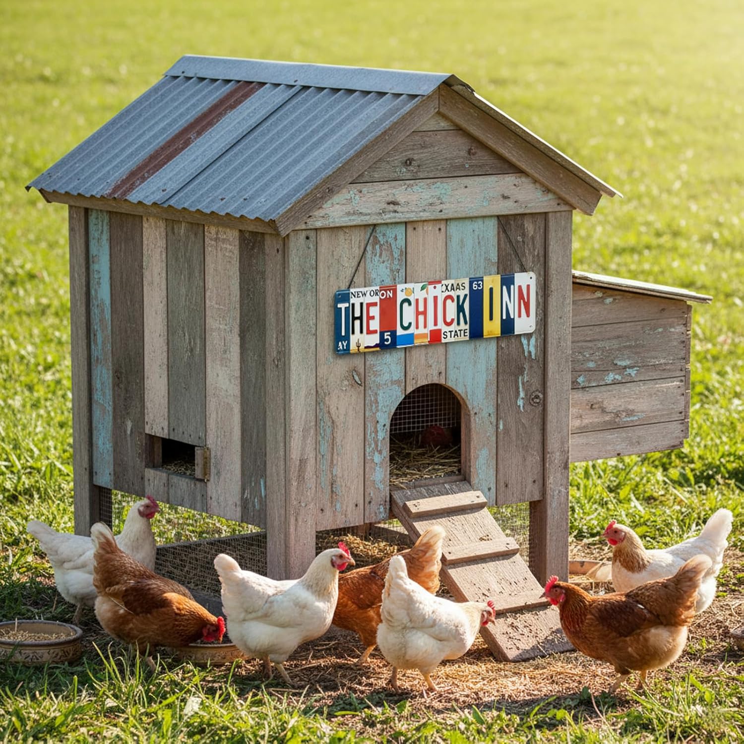 The Chick Inn All-Aluminum Metal Sign – Vintage License Plate Style Wall Decor for Kitchen, Farmhouse, Restaurant, Garden, Chicken Coop Decorations – 16 x 4 Inch - Image 5