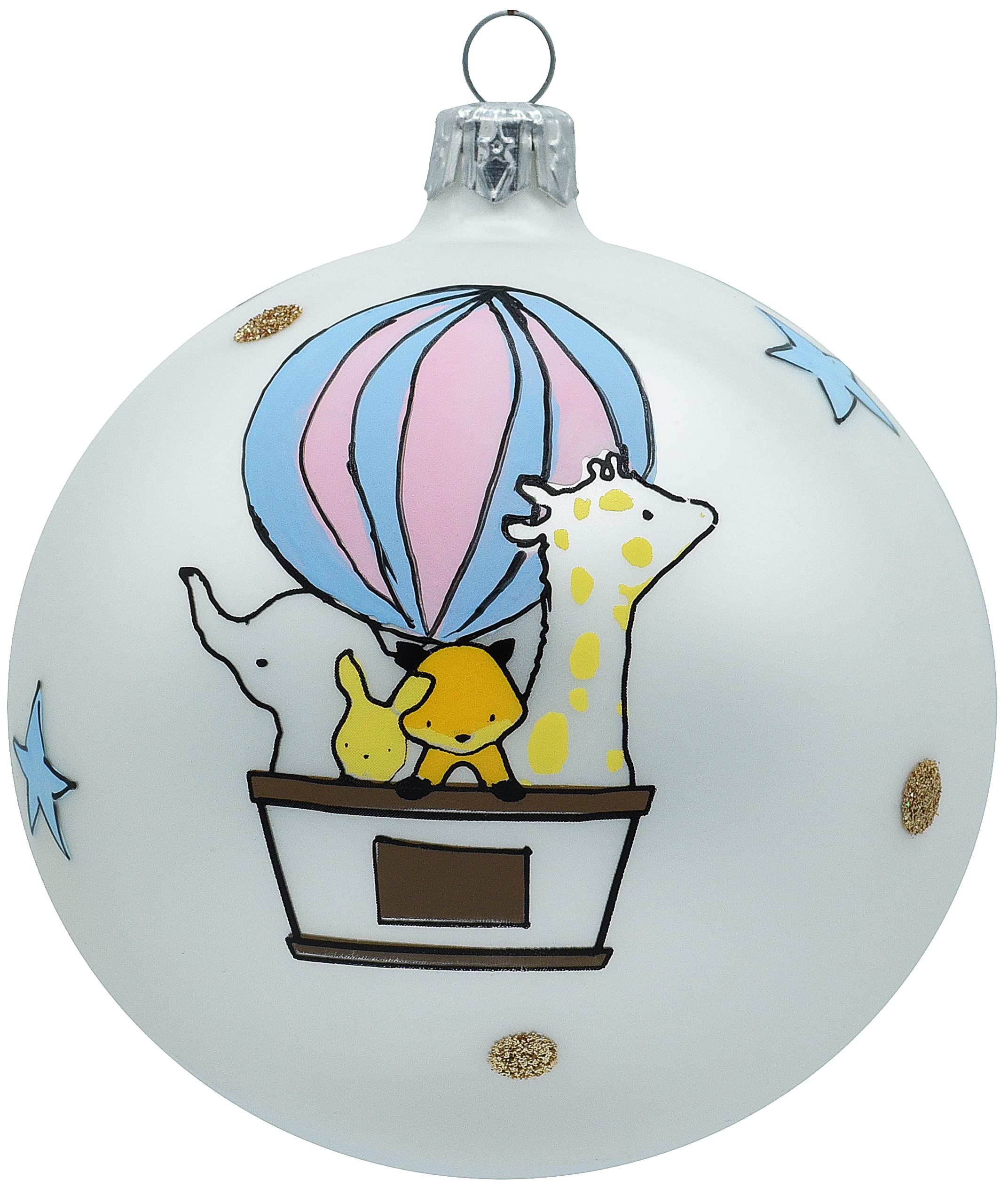 Vitbis Glass Blown Glass Ball, Hand Painted Glass Ball, Easter Christmas Tree Ornament, Cute Baby Bedroom Decoration