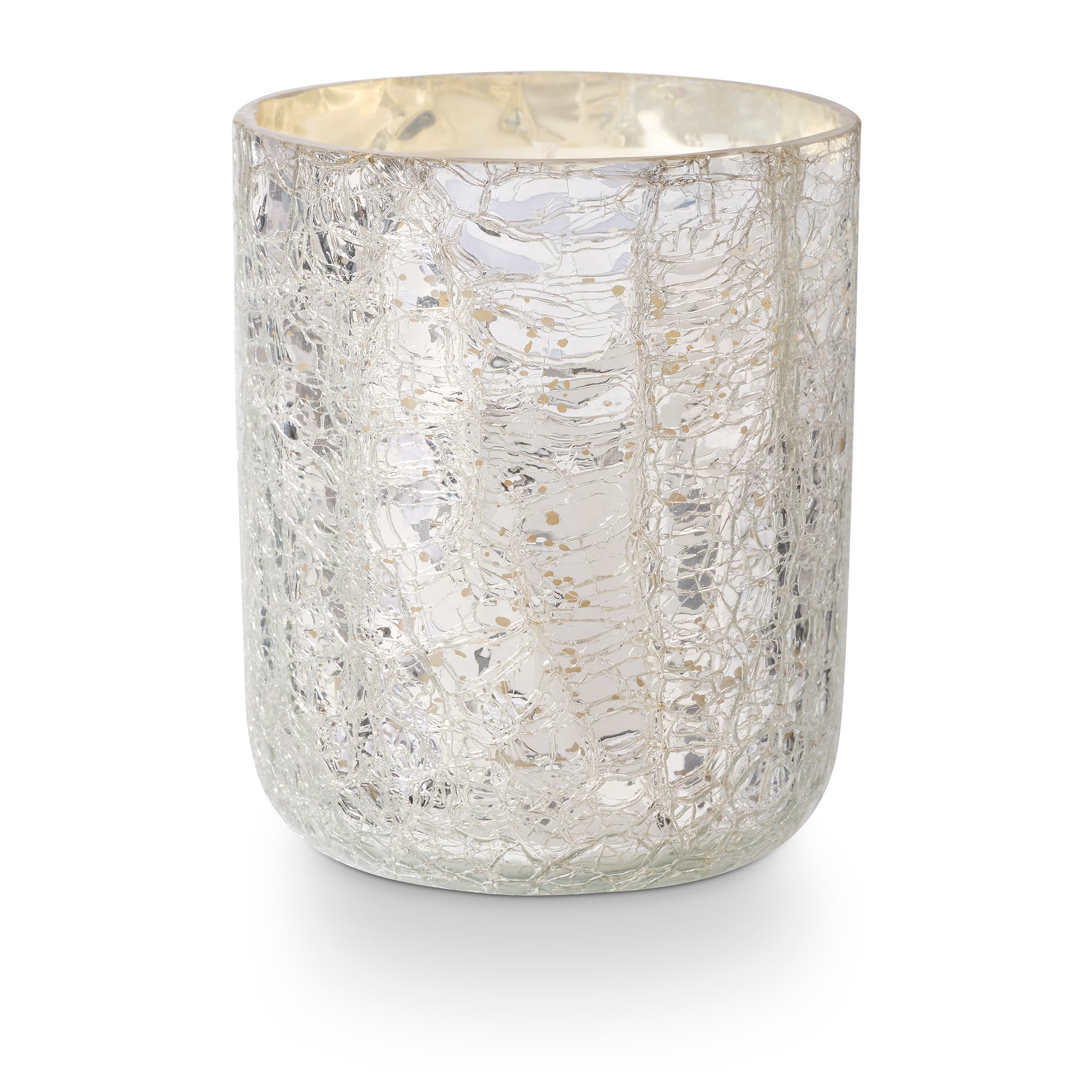 IllumeSmall Boxed Crackle Glass Candle, Balsam & Cedar