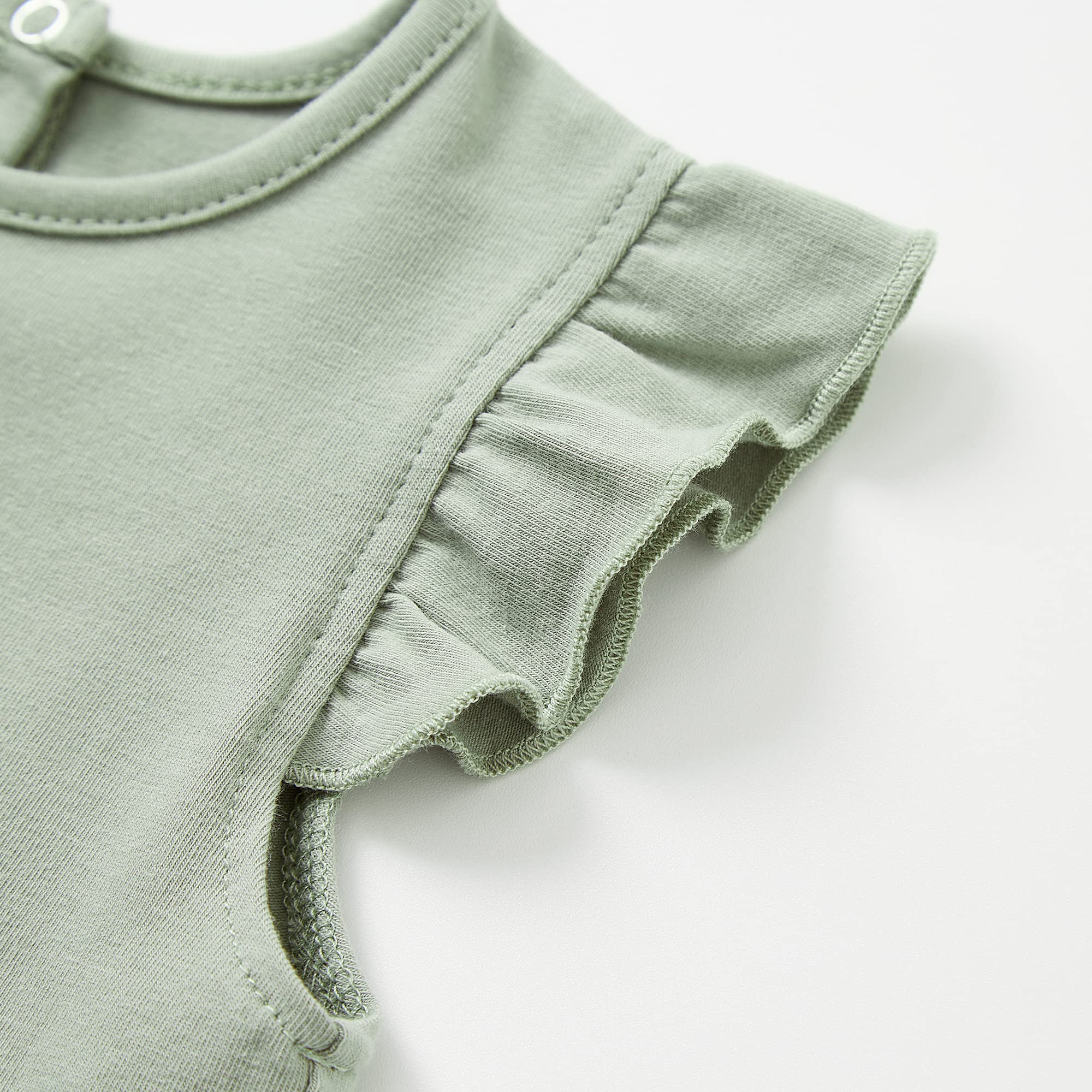 Body unisex de manga corta de algodón orgánico para recién nacidos, bebés y niños pequeños