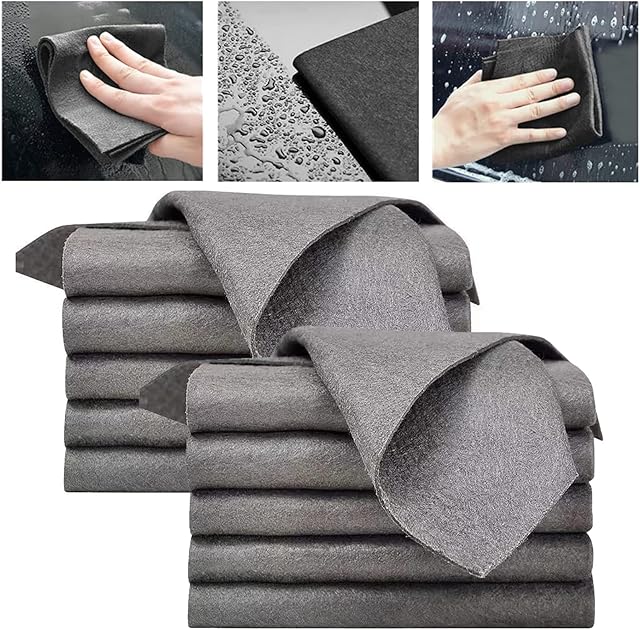 10Pcs Magic Cleaning Cloth Thickened Microfibre Cleaning Cloths Streak Free All-Purpose Microfiber Towels, Reusable Microfiber Cleaning Rag for Kitchen Bathroom Car Glass