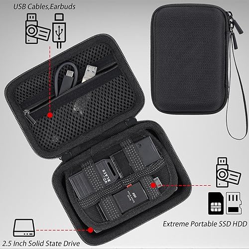 Miniatura 3 de co2CREA Funda rígida compatible con tarjeta de expansión de almacenamiento Seagate Unidad de estado sólido SSD Disco duro externo HDD portátil