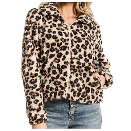 cheetah sherpa jacket