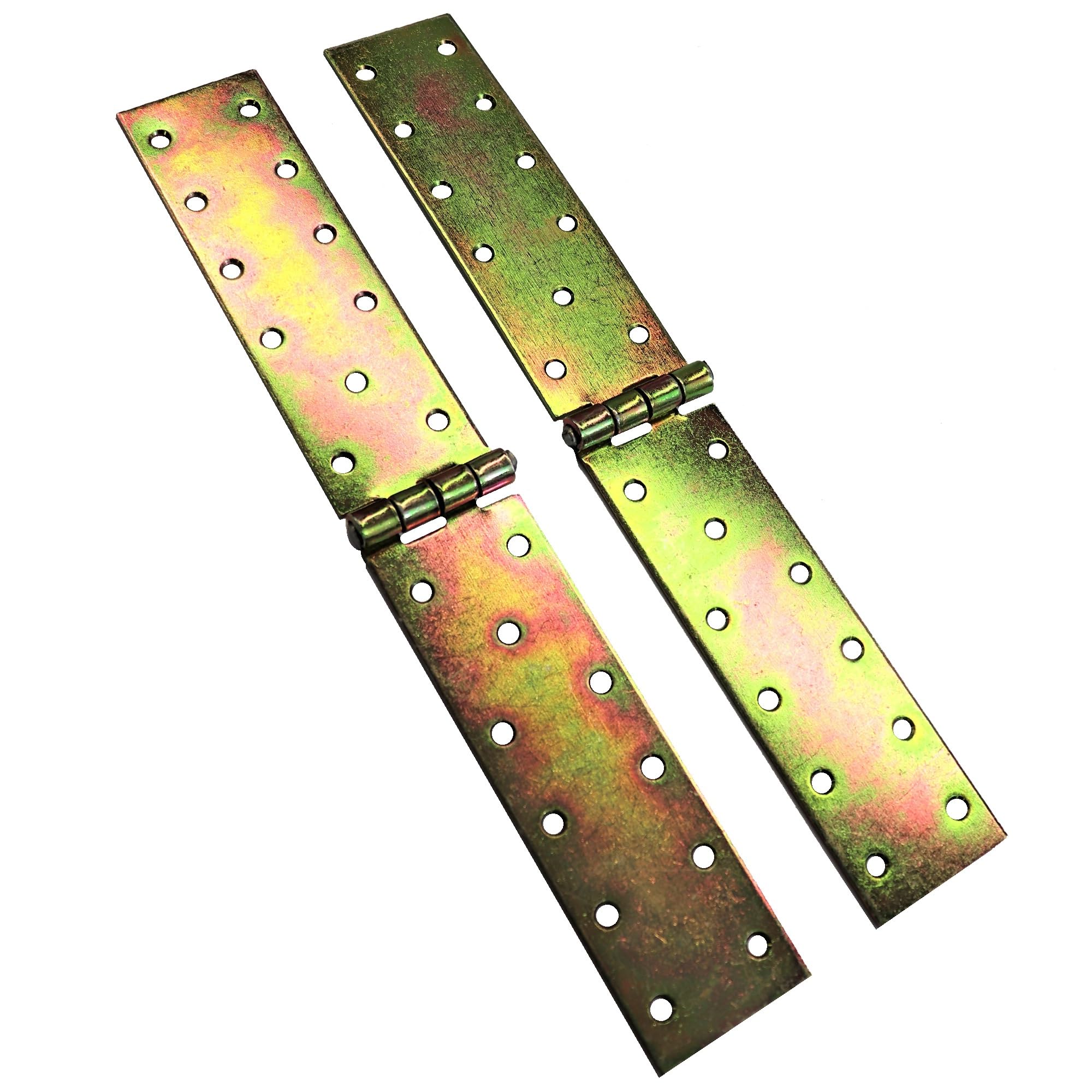 Soladirect Silver Pack Of 2 X 300 Mm Backflap Hinge Galvanised, Steel Back Flap Hinges, Weather Resistant, Rust Corrosion Proof, Strap Hinges Ideal For Indoor Or Outdoor Use On Gates, Sheds, Gazebos, Wardrobes, Chests